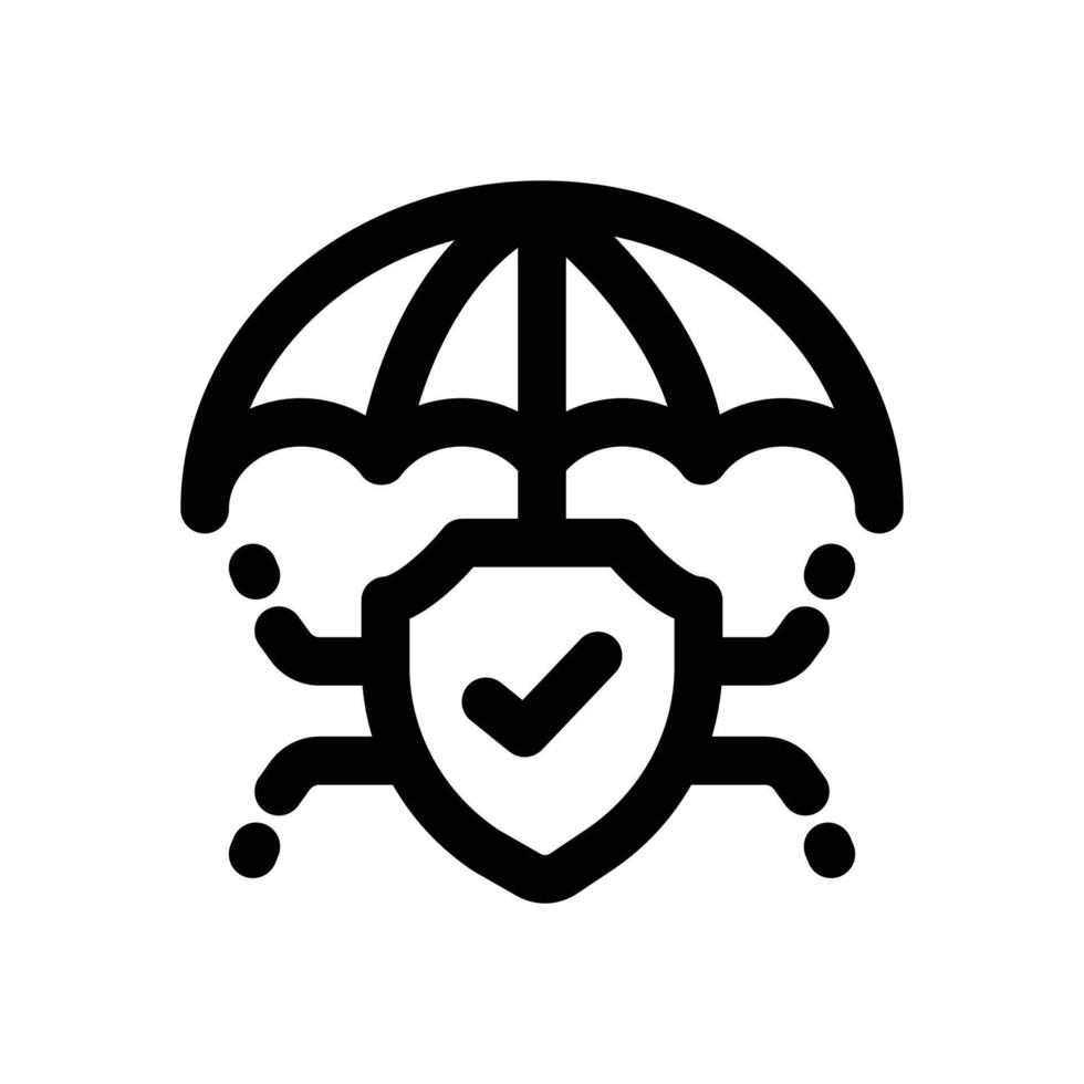 insurtech line icon. Clean and minimalist icon for websites and mobile apps. vector