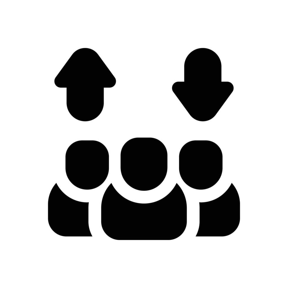 people glyph icon. Strong and solid icon for websites and mobile apps. vector