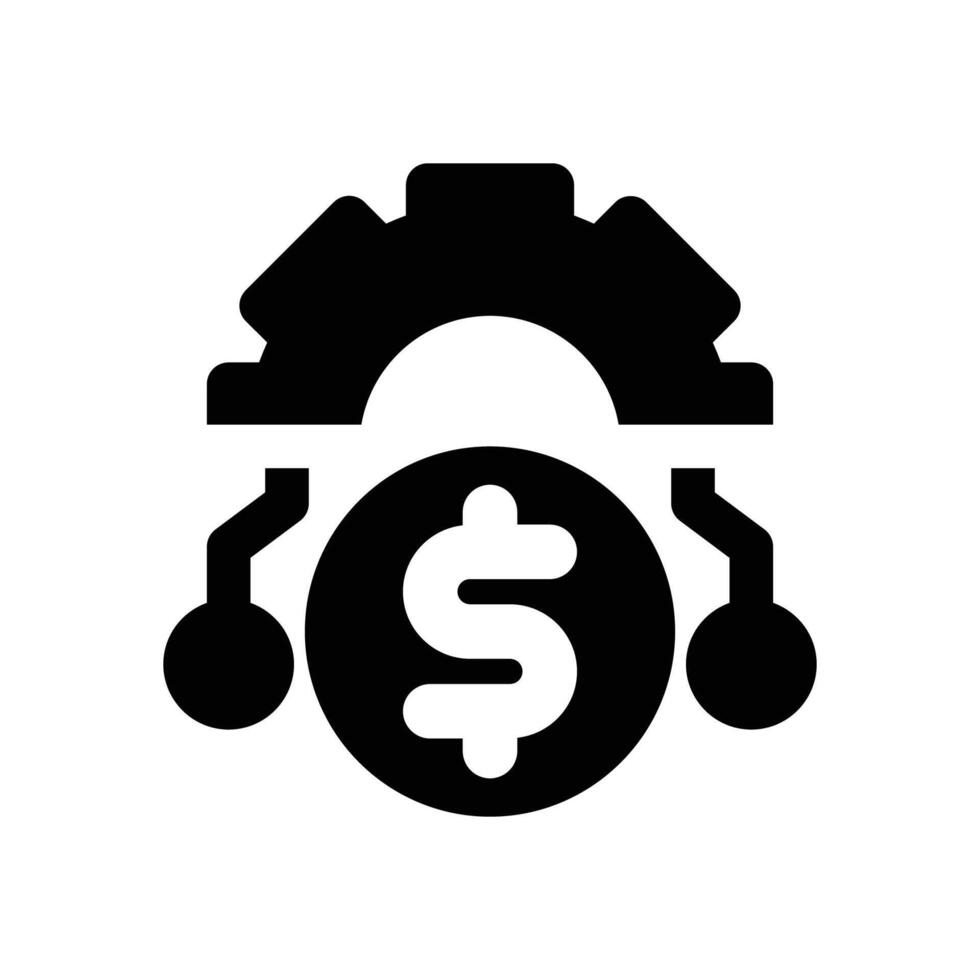 asset management glyph icon. Strong and solid icon for websites and mobile apps. vector