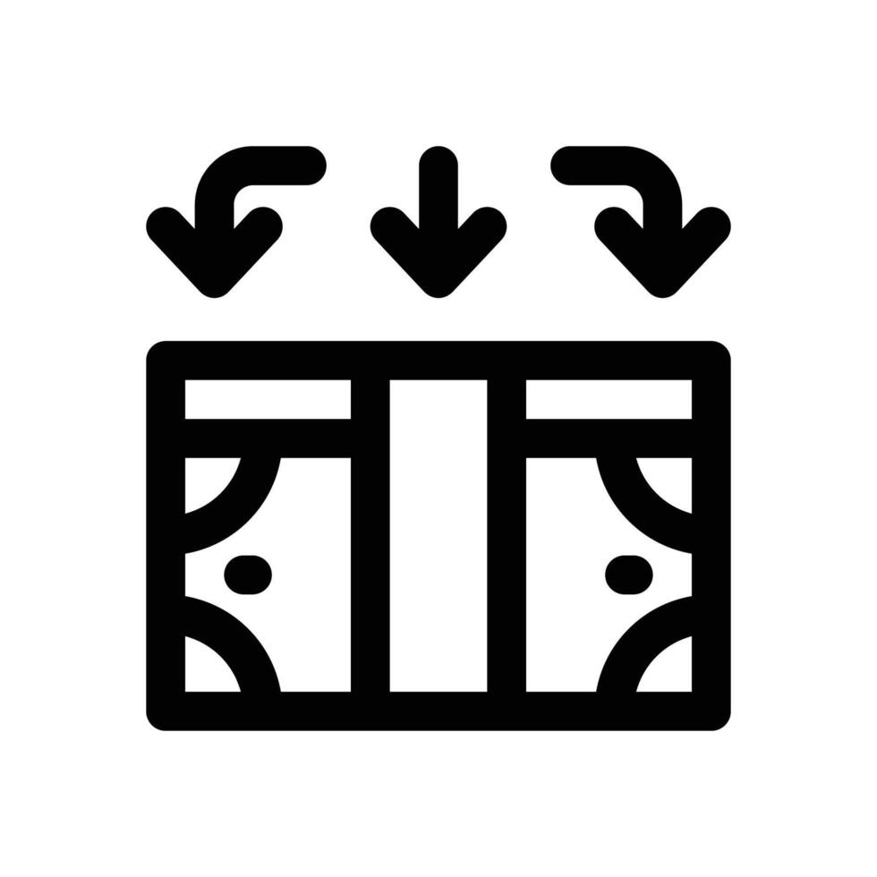 cash flow line icon. Clean and minimalist icon for websites and mobile apps. vector