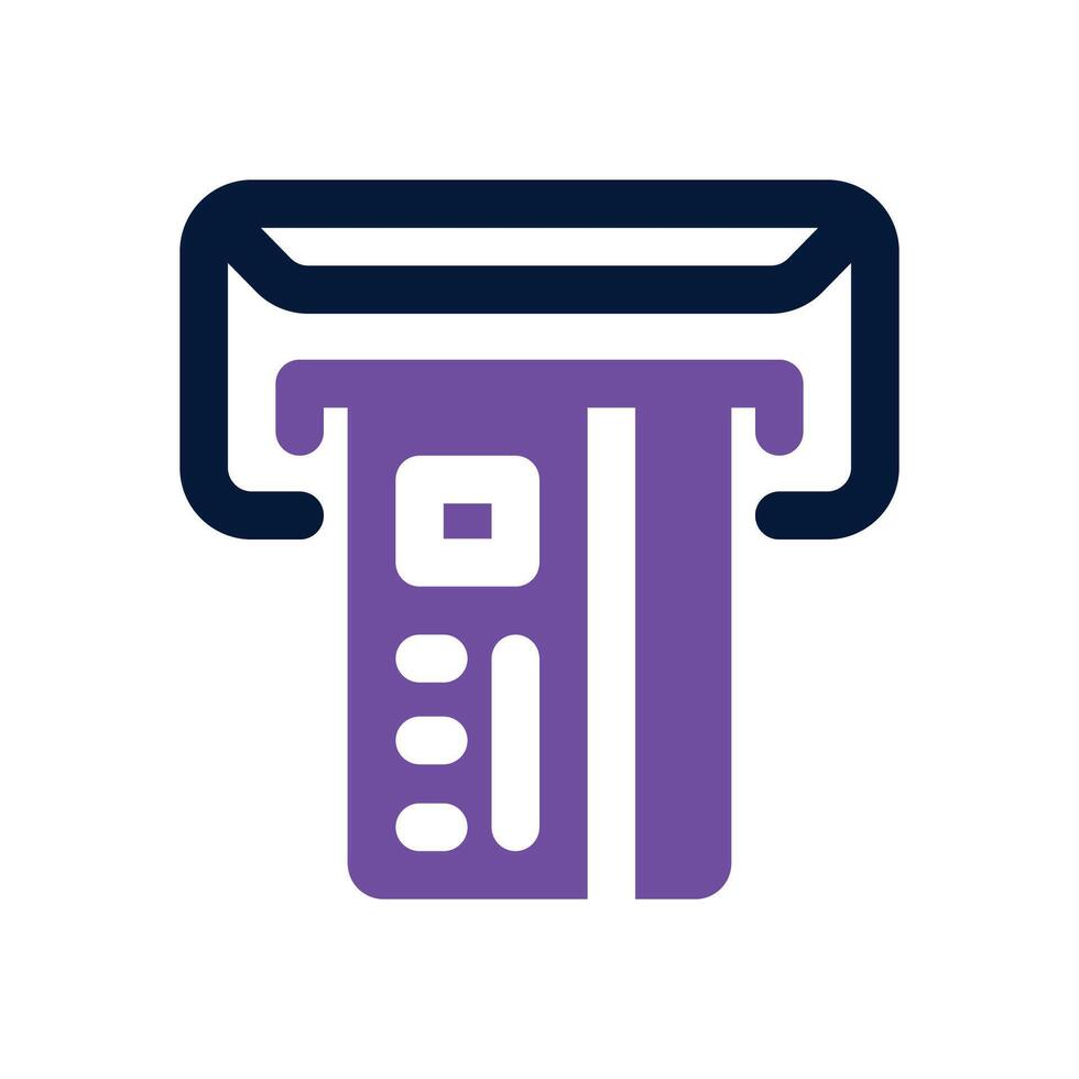 withdraw dual tone icon. Sleek and modern icon for websites and mobile apps. vector
