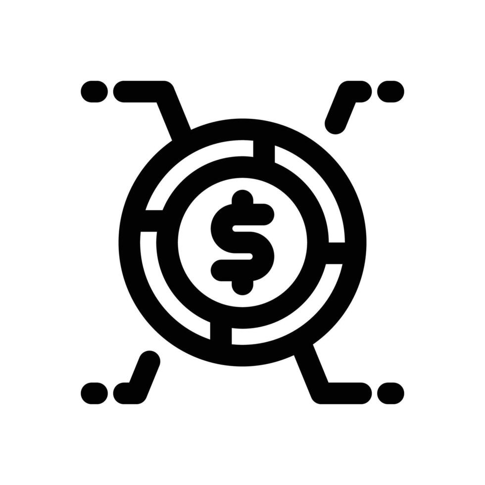 asset allocation line icon. Clean and minimalist icon for websites and mobile apps. vector