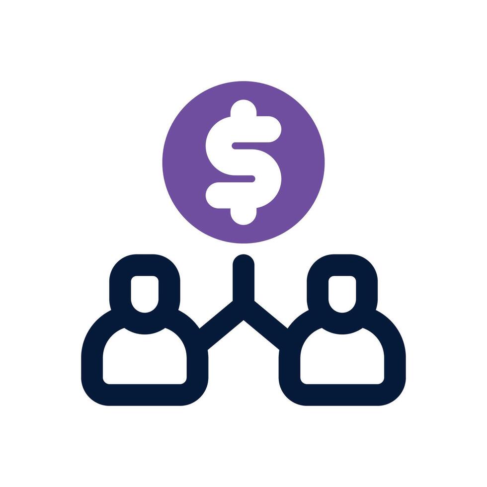 mutual fund dual tone icon. Sleek and modern icon for websites, mobile apps, marketing materials, and corporate design. Fully scalable and ready to use. vector