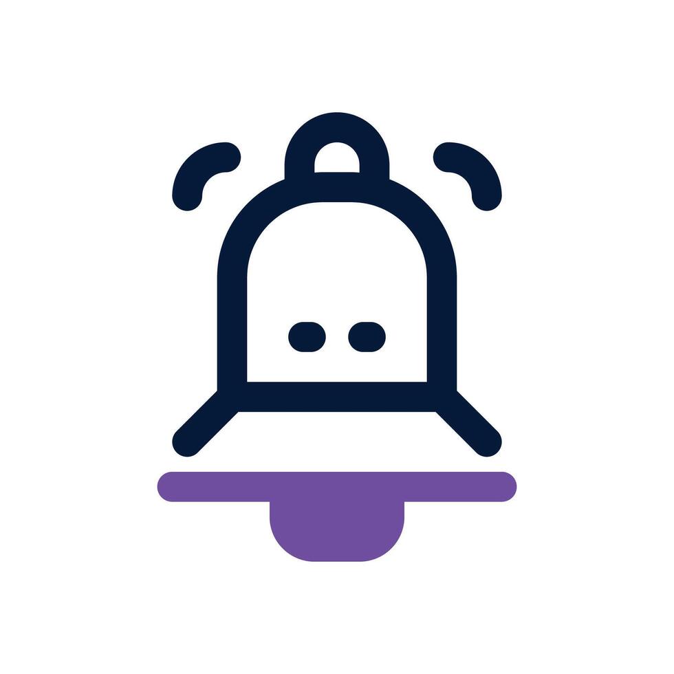 bell dual tone icon. Sleek and modern icon for websites and mobile apps. vector