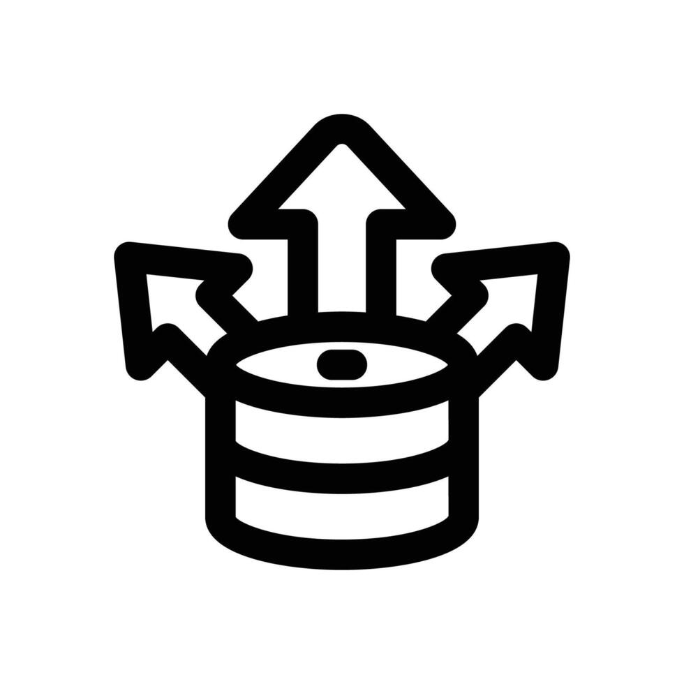 flexible funding line icon. Clean and minimalist icon for websites and mobile apps. vector