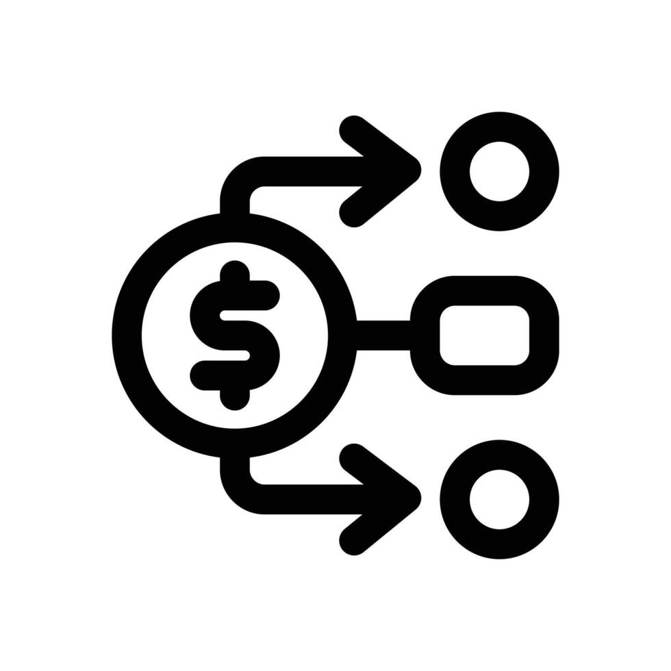 diversification line icon. Clean and minimalist icon for websites, mobile apps, presentations, and logos. Fully scalable and customizable for any project. vector
