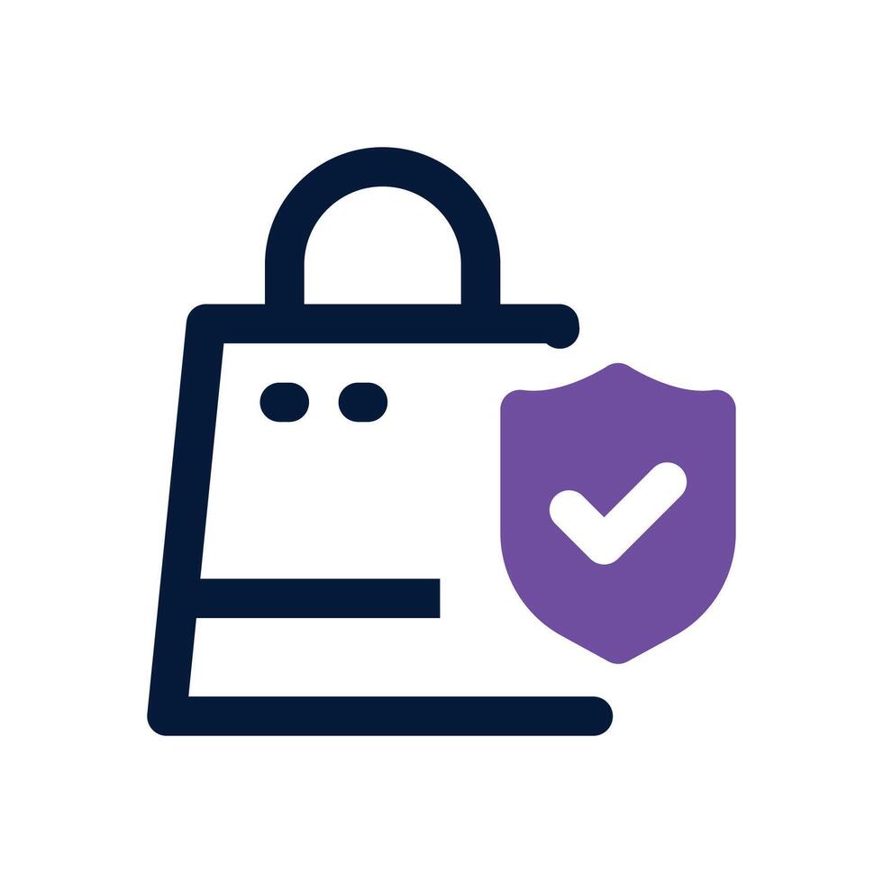 online shop dual tone icon. Sleek and modern icon for websites and mobile apps. vector