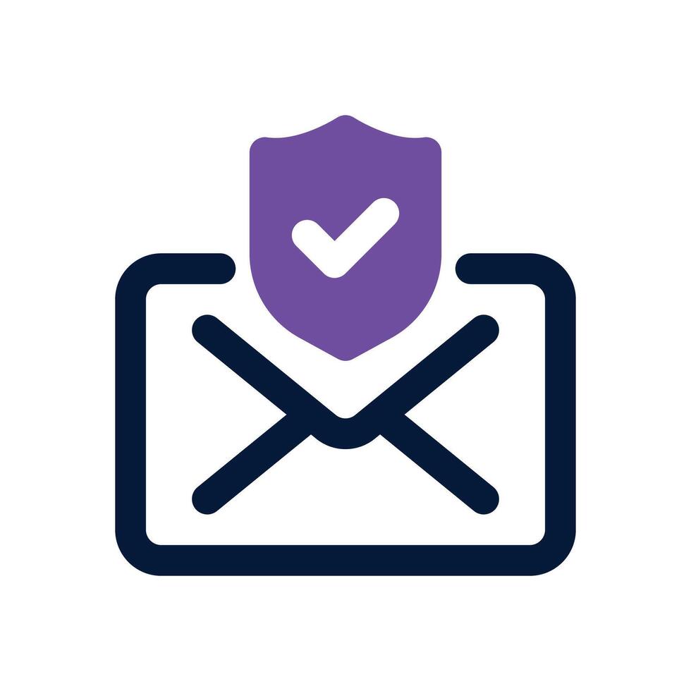 email security dual tone icon. Sleek and modern icon for websites and mobile apps. vector