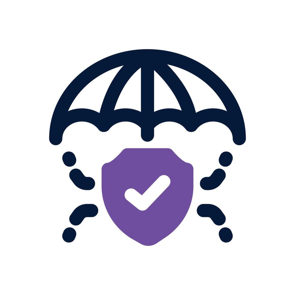 insurtech dual tone icon. Sleek and modern icon for websites and mobile apps. vector