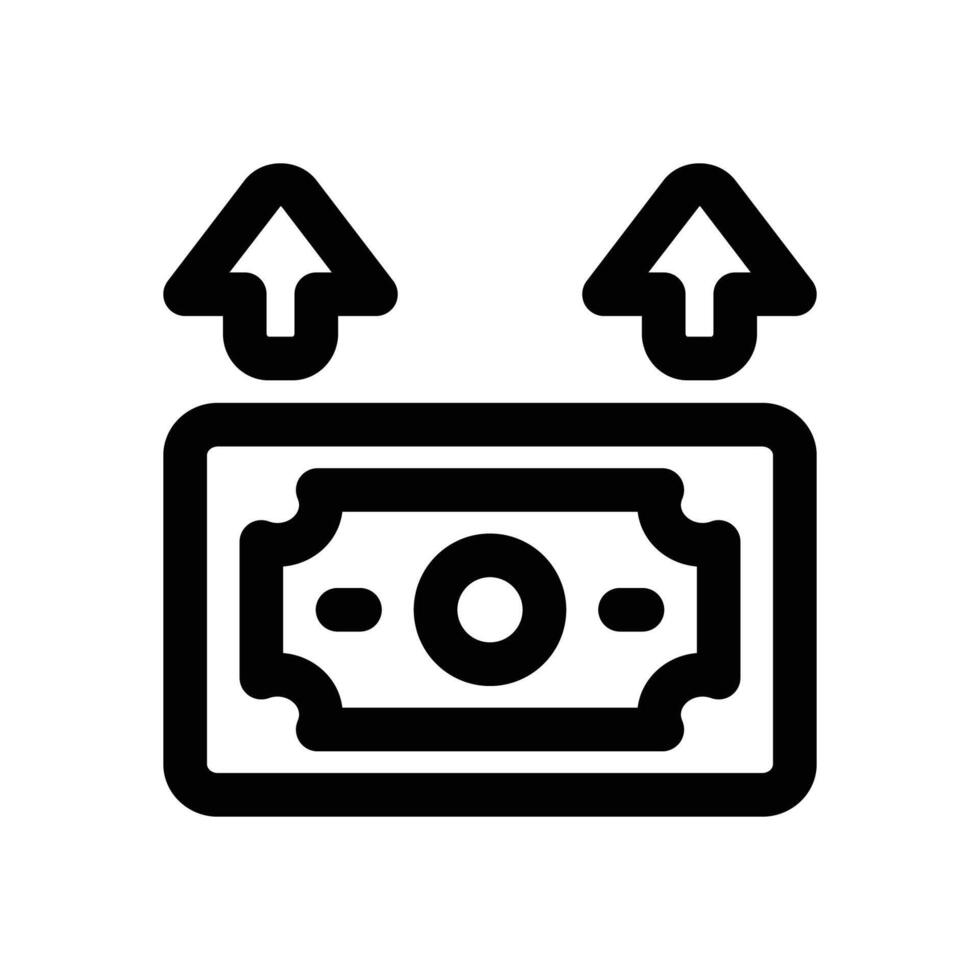 inflation line icon. Clean and minimalist icon for websites, mobile apps, presentations, and logos. Fully scalable and customizable for any project. vector