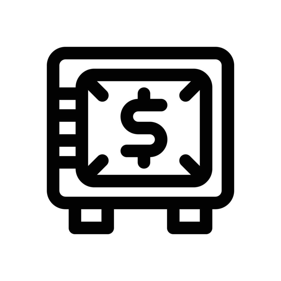 deposit box line icon. Clean and minimalist icon for websites and mobile apps. vector