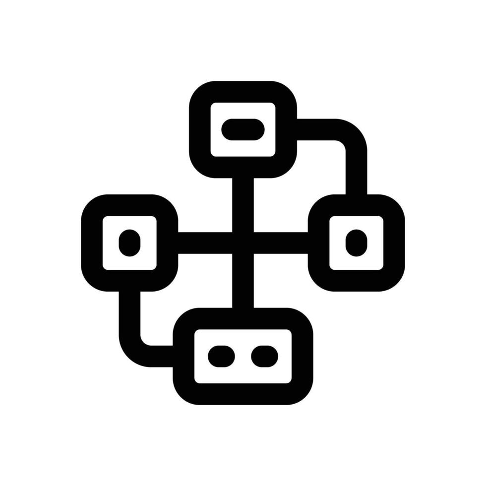 flowchart line icon. Clean and minimalist icon for websites and mobile apps. vector