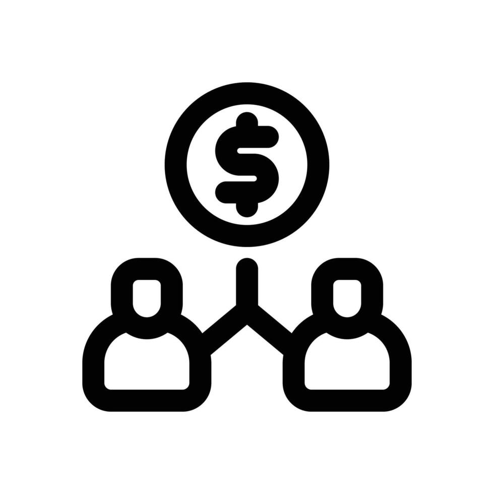 mutual fund line icon. Clean and minimalist icon for websites, mobile apps, presentations, and logos. Fully scalable and customizable for any project. vector