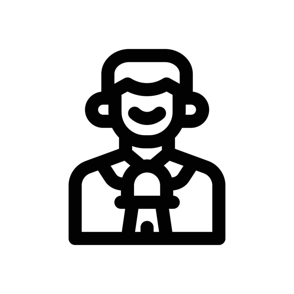 journalist line icon. Clean and minimalist icon for websites and mobile apps. vector