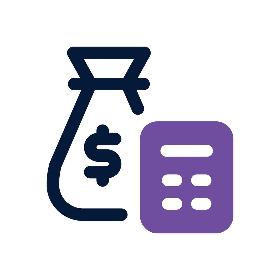 budget analyst dual tone icon. Sleek and modern icon for websites and mobile apps. vector