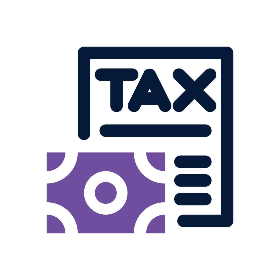 tax payment dual tone icon. Sleek and modern icon for websites and mobile apps. vector