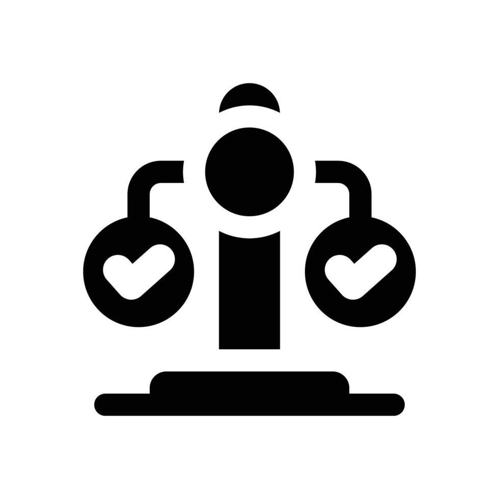 stability glyph icon. Strong and solid icon for websites and mobile apps. vector