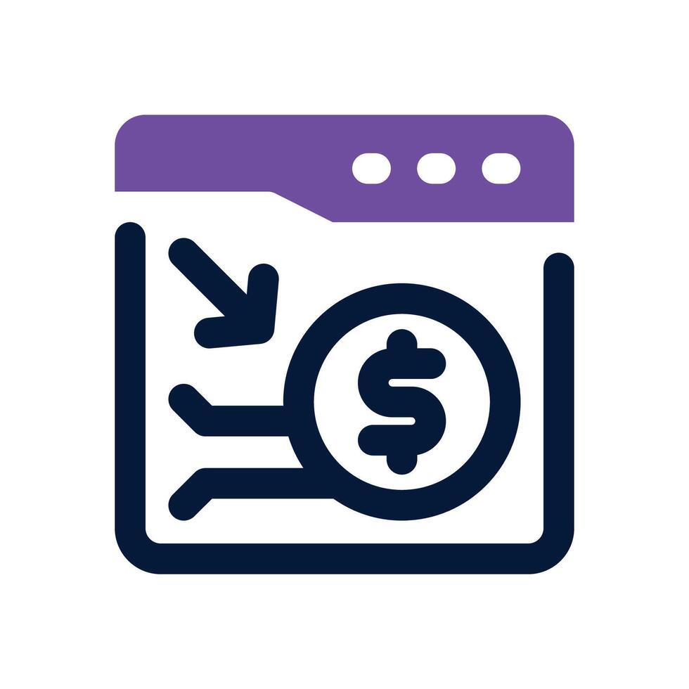 crowdfunding website dual tone icon. Sleek and modern icon for websites and mobile apps. vector