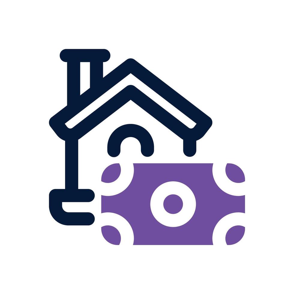 down payment dual tone icon. Sleek and modern icon for websites and mobile apps. vector