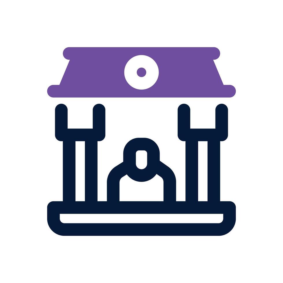 banker dual tone icon. Sleek and modern icon for websites and mobile apps. vector