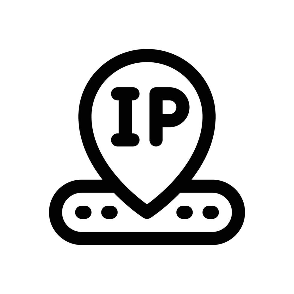 ip address line icon. Clean and minimalist icon for websites and mobile apps. vector