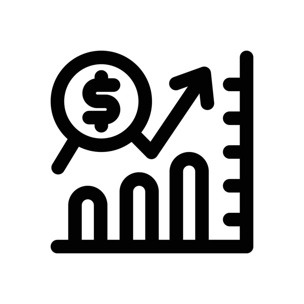 financial profit line icon. Clean and minimalist icon for websites and mobile apps. vector