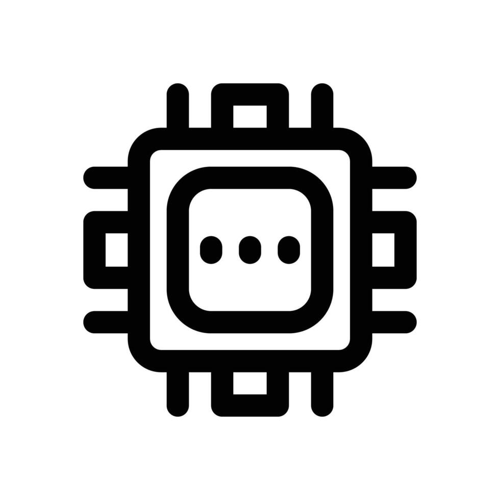 processor line icon. Clean and minimalist icon for websites and mobile apps. vector