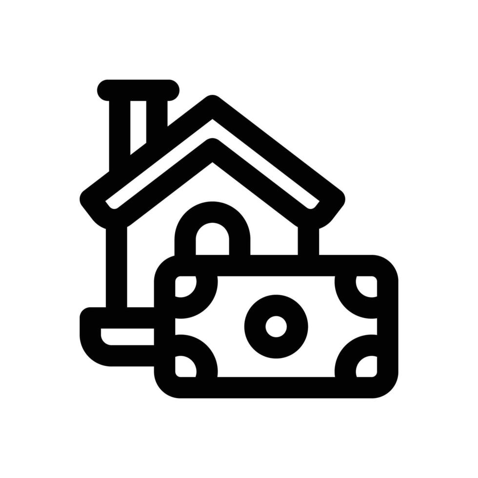down payment line icon. Clean and minimalist icon for websites and mobile apps. vector