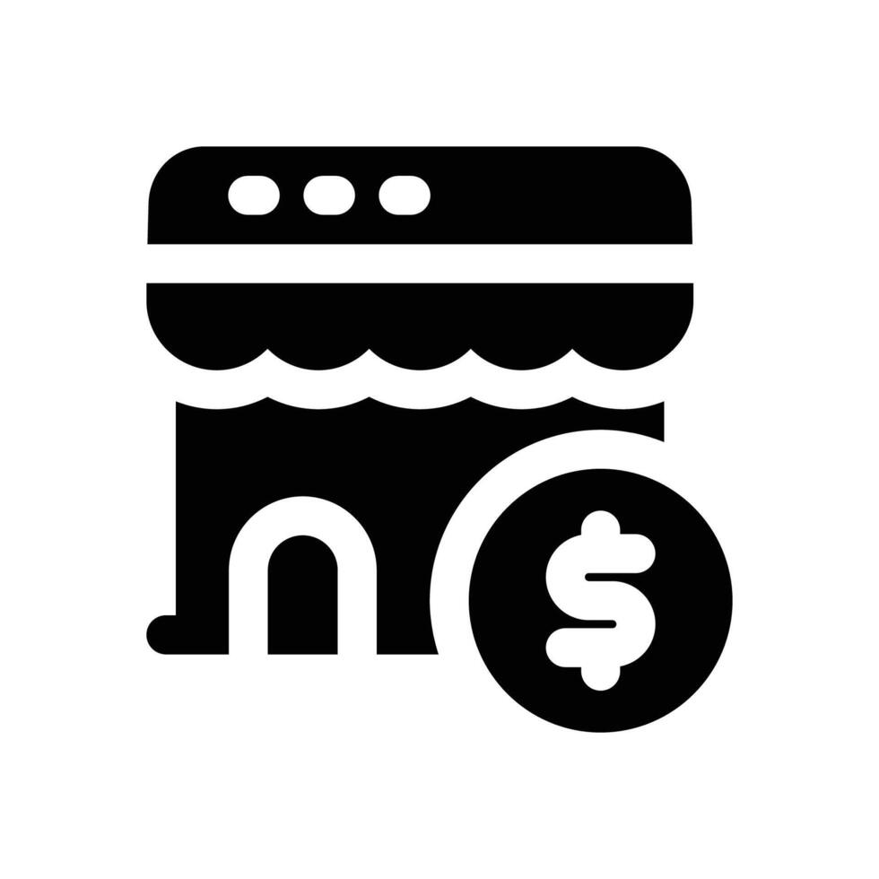 stock exchange glyph icon. Strong and solid icon for websites and mobile apps. vector