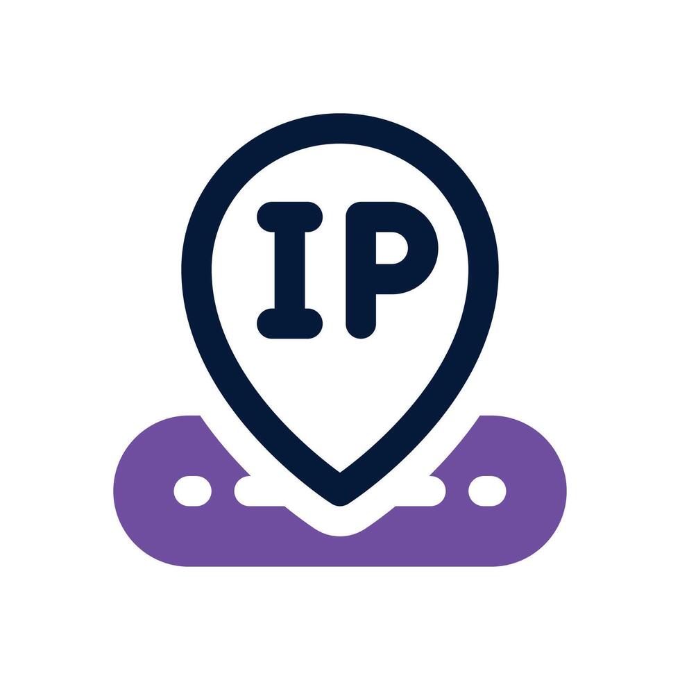 ip address dual tone icon. Sleek and modern icon for websites and mobile apps. vector