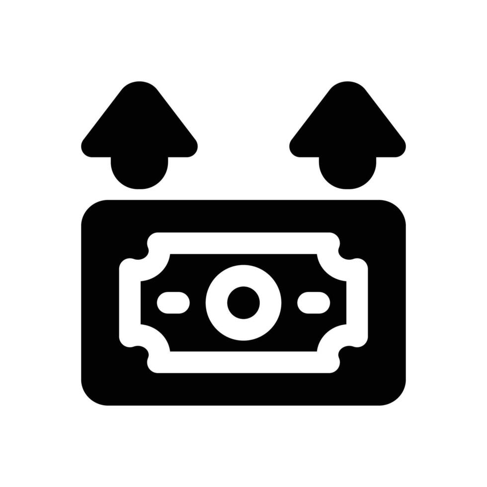 inflation glyph icon. Strong and solid icon for websites, mobile interfaces, presentations, and visual branding. High quality and easy to edit. vector