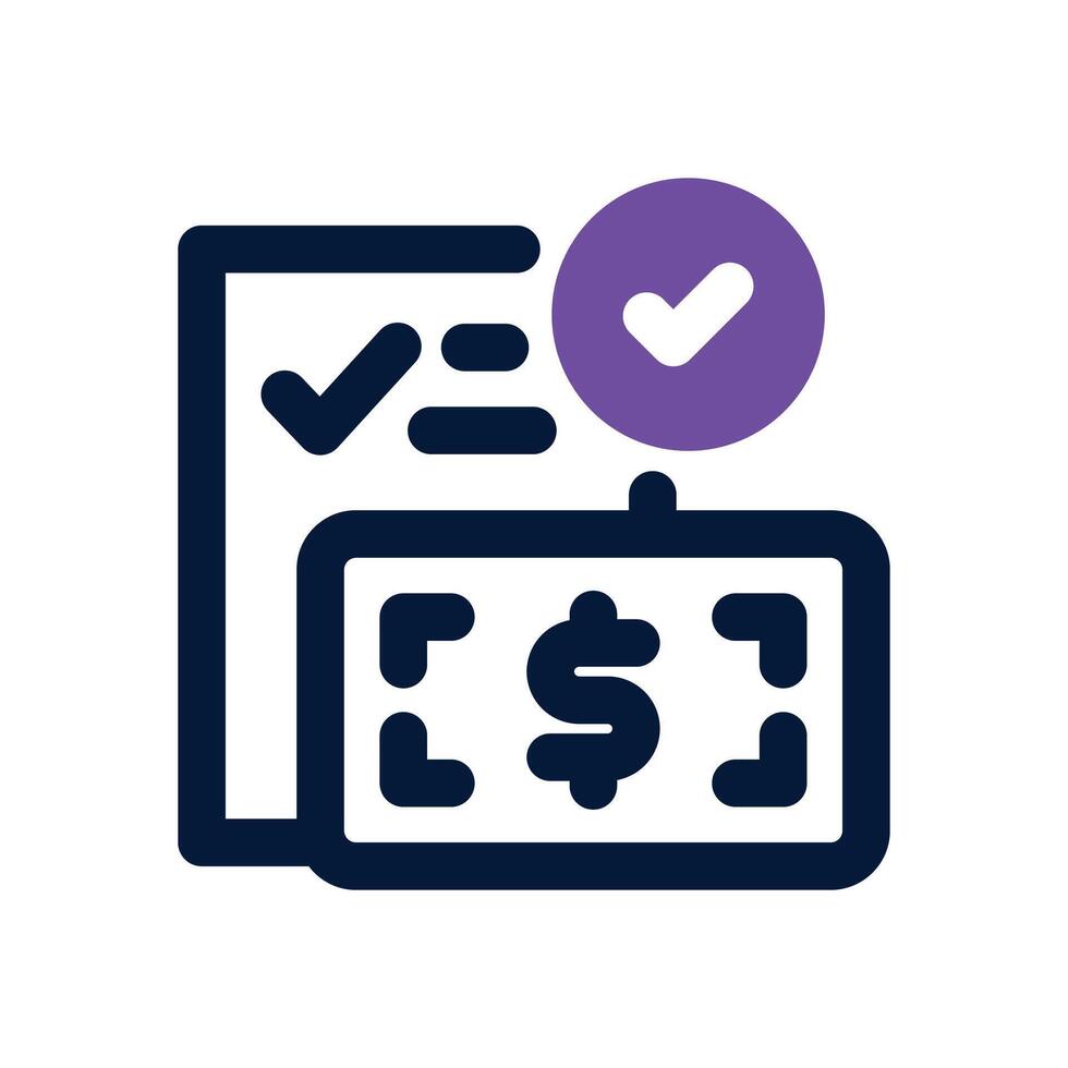 payment plan dual tone icon. Sleek and modern icon for websites and mobile apps. vector