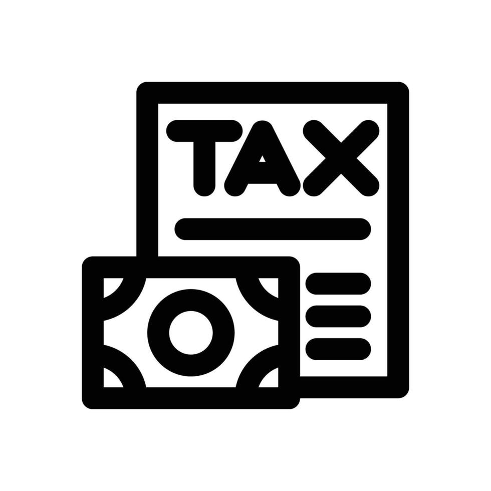 tax payment line icon. Clean and minimalist icon for websites and mobile apps. vector