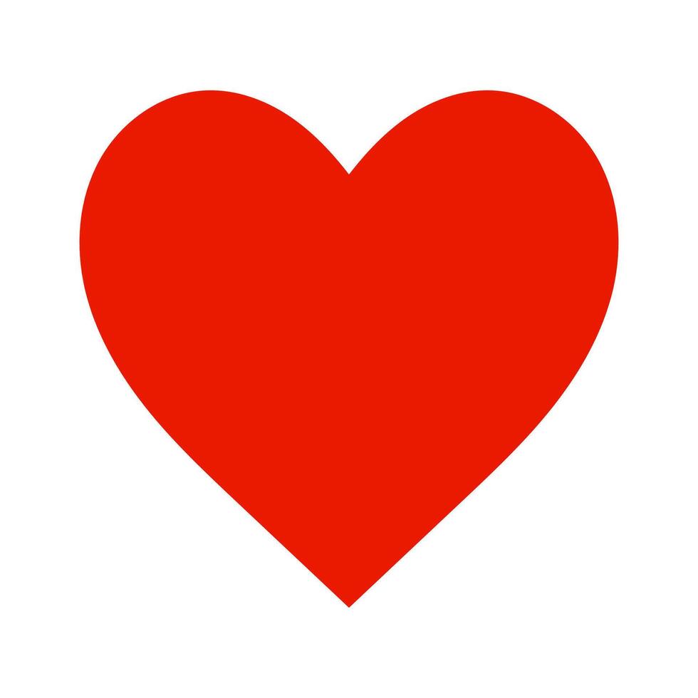Vibrant Red Heart Symbol of Love and Affection vector