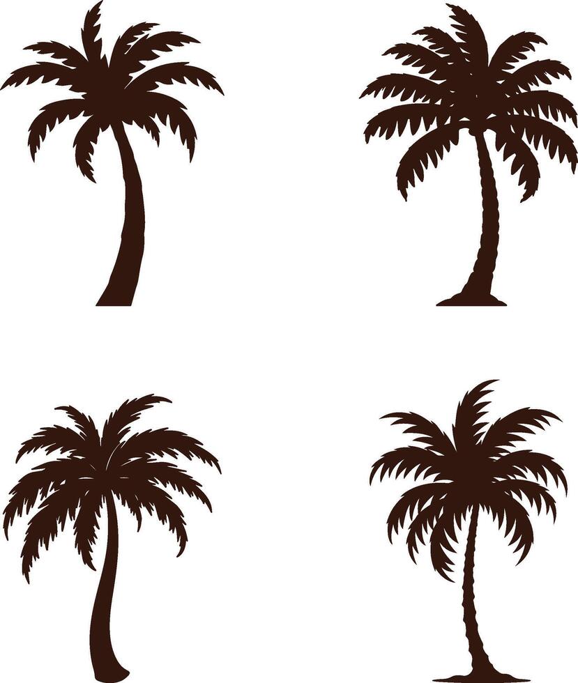 Minimalist Palm Tree Silhouette vector