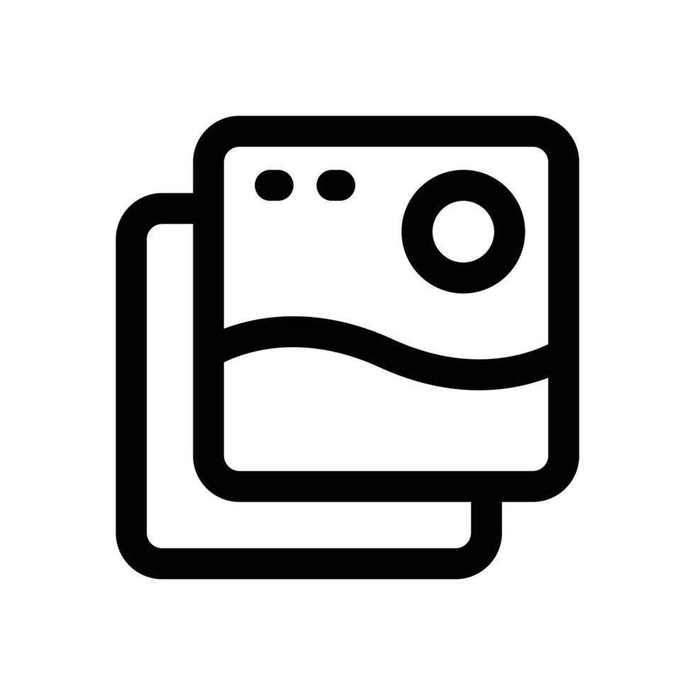 image line icon. Clean and minimalist icon for websites and mobile apps. vector