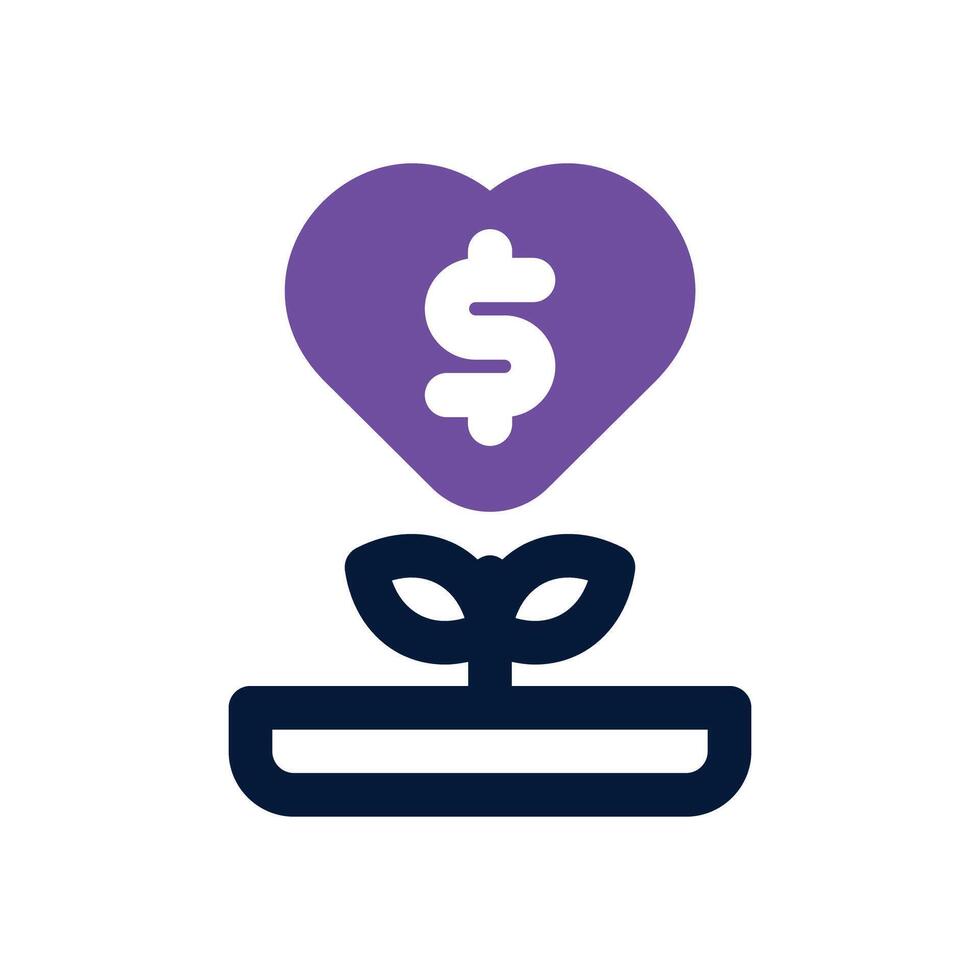 philanthropy dual tone icon. Sleek and modern icon for websites and mobile apps. vector