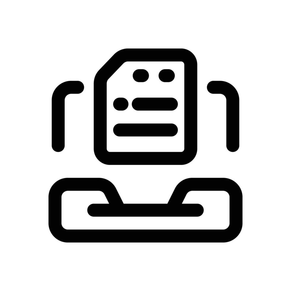 data collection line icon. Clean and minimalist icon for websites and mobile apps. vector