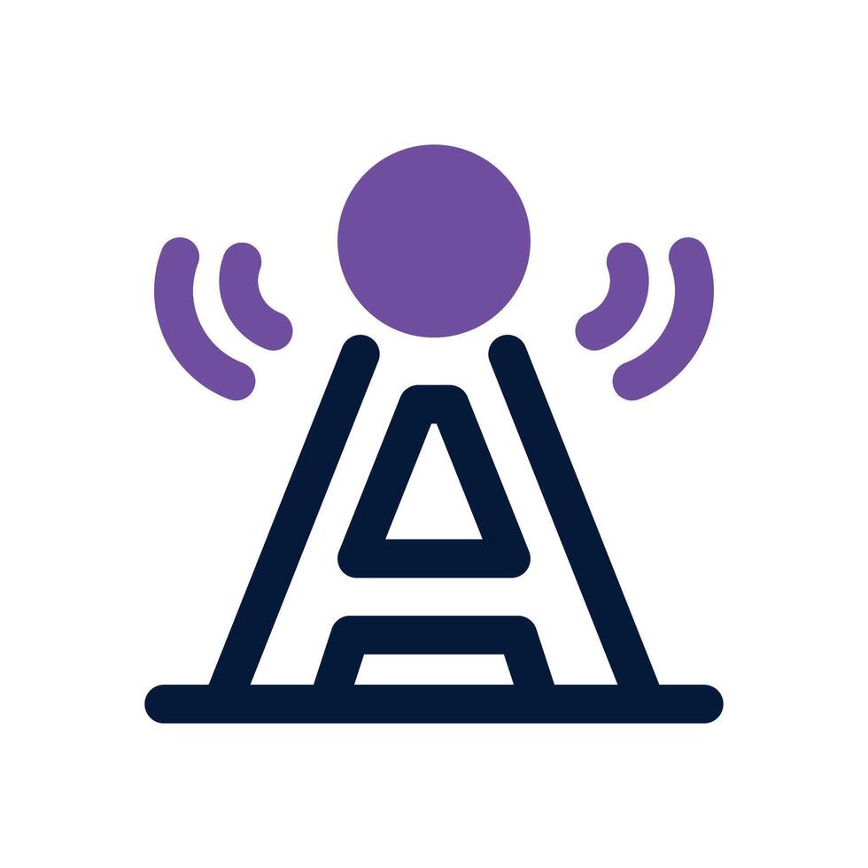 antenna dual tone icon. Sleek and modern icon for websites and mobile apps. vector