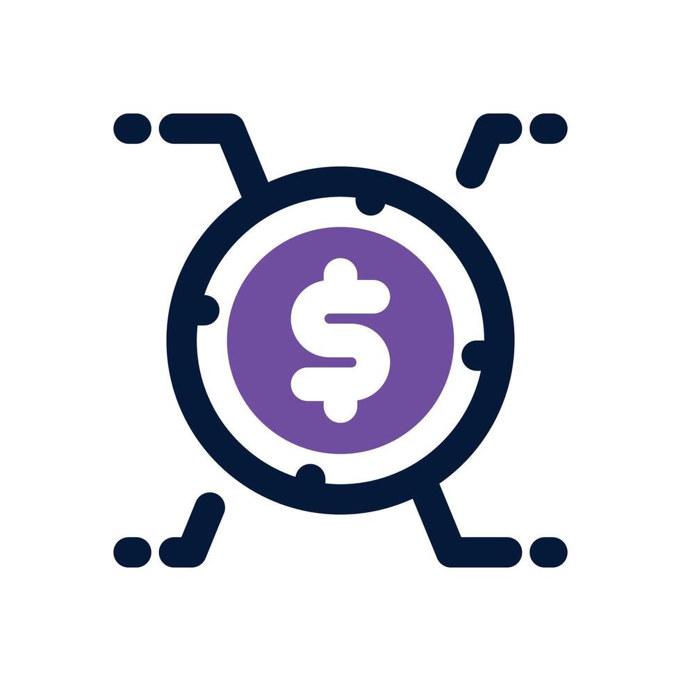 asset allocation dual tone icon. Sleek and modern icon for websites and mobile apps. vector