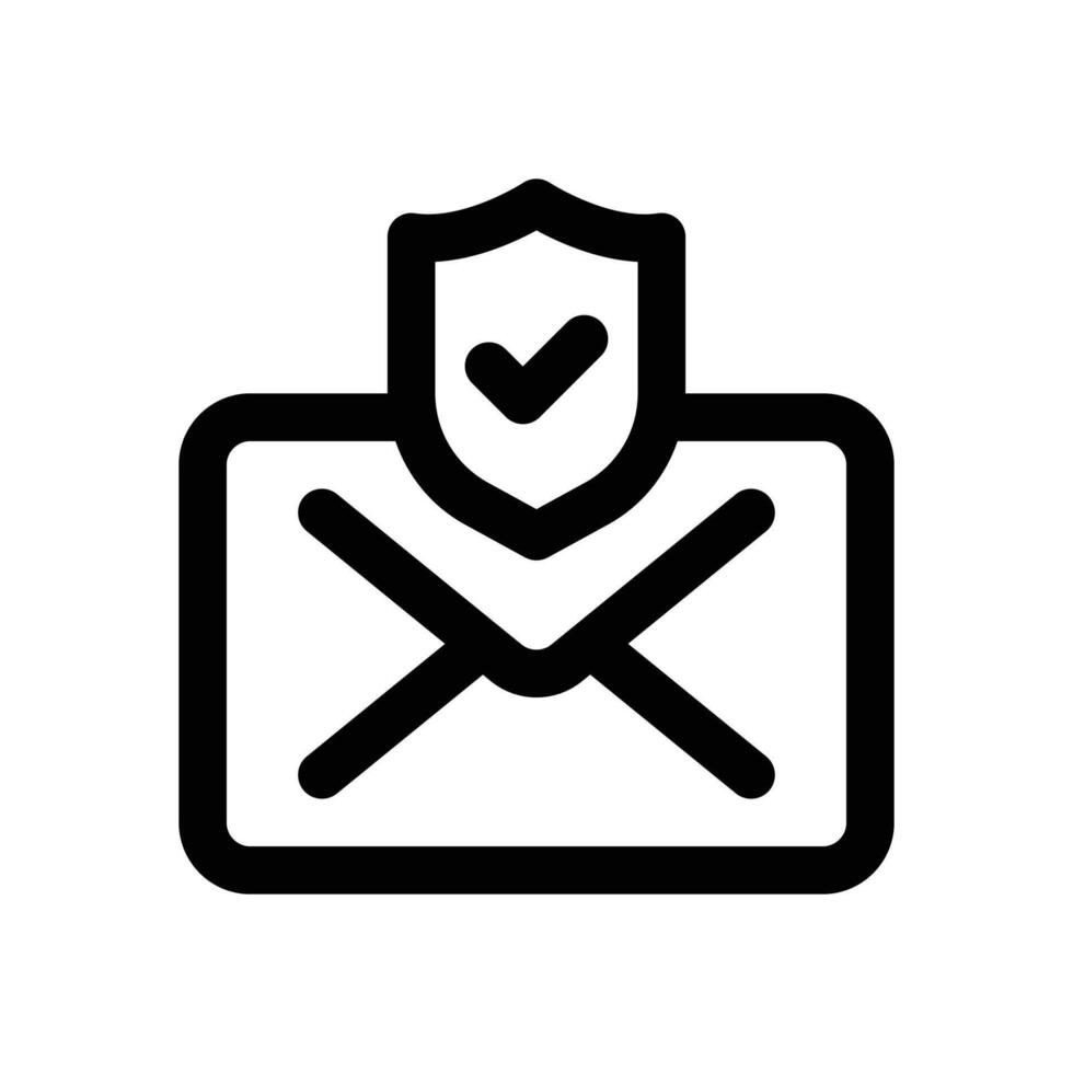 email security line icon. Clean and minimalist icon for websites and mobile apps. vector