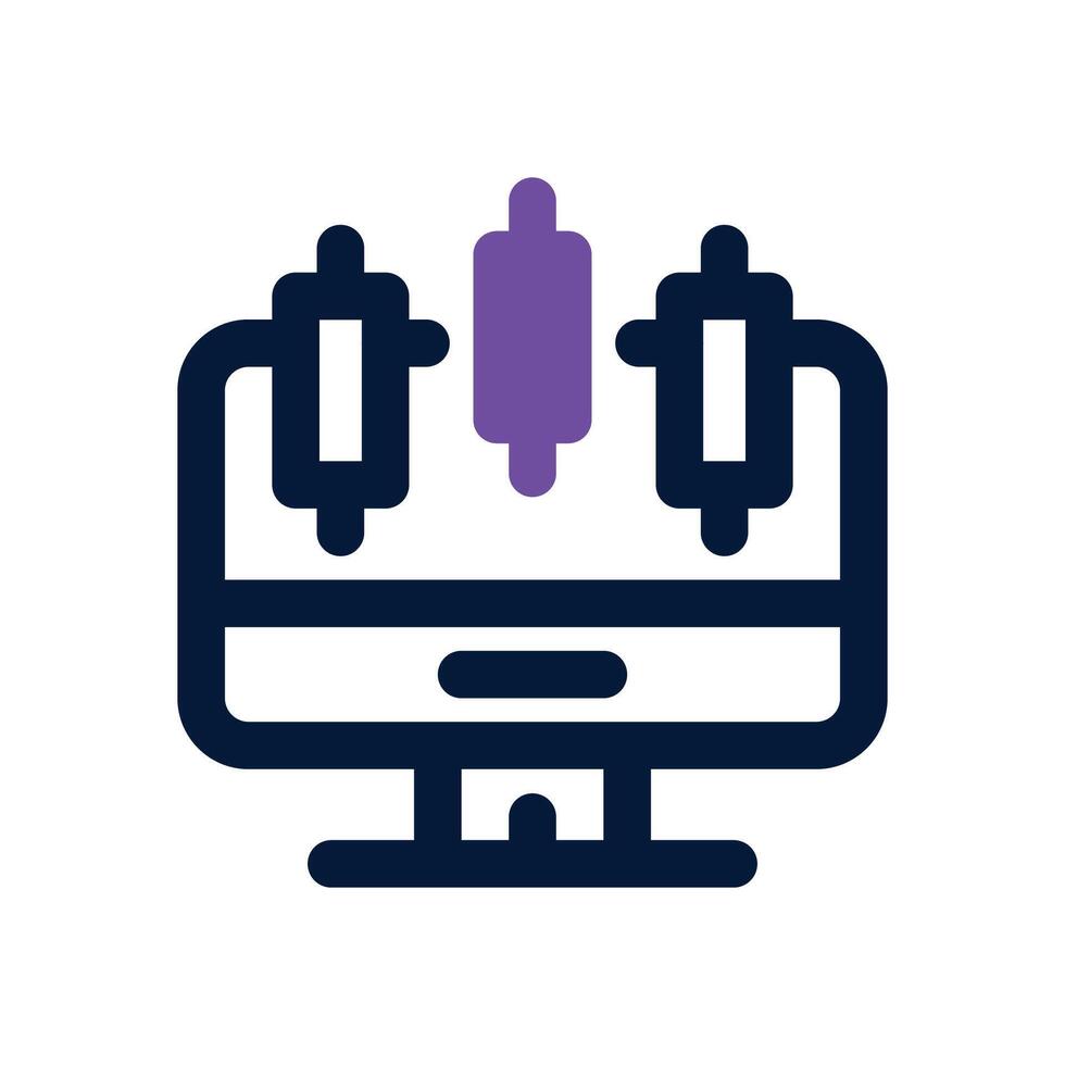 online trading dual tone icon. Sleek and modern icon for websites and mobile apps. vector