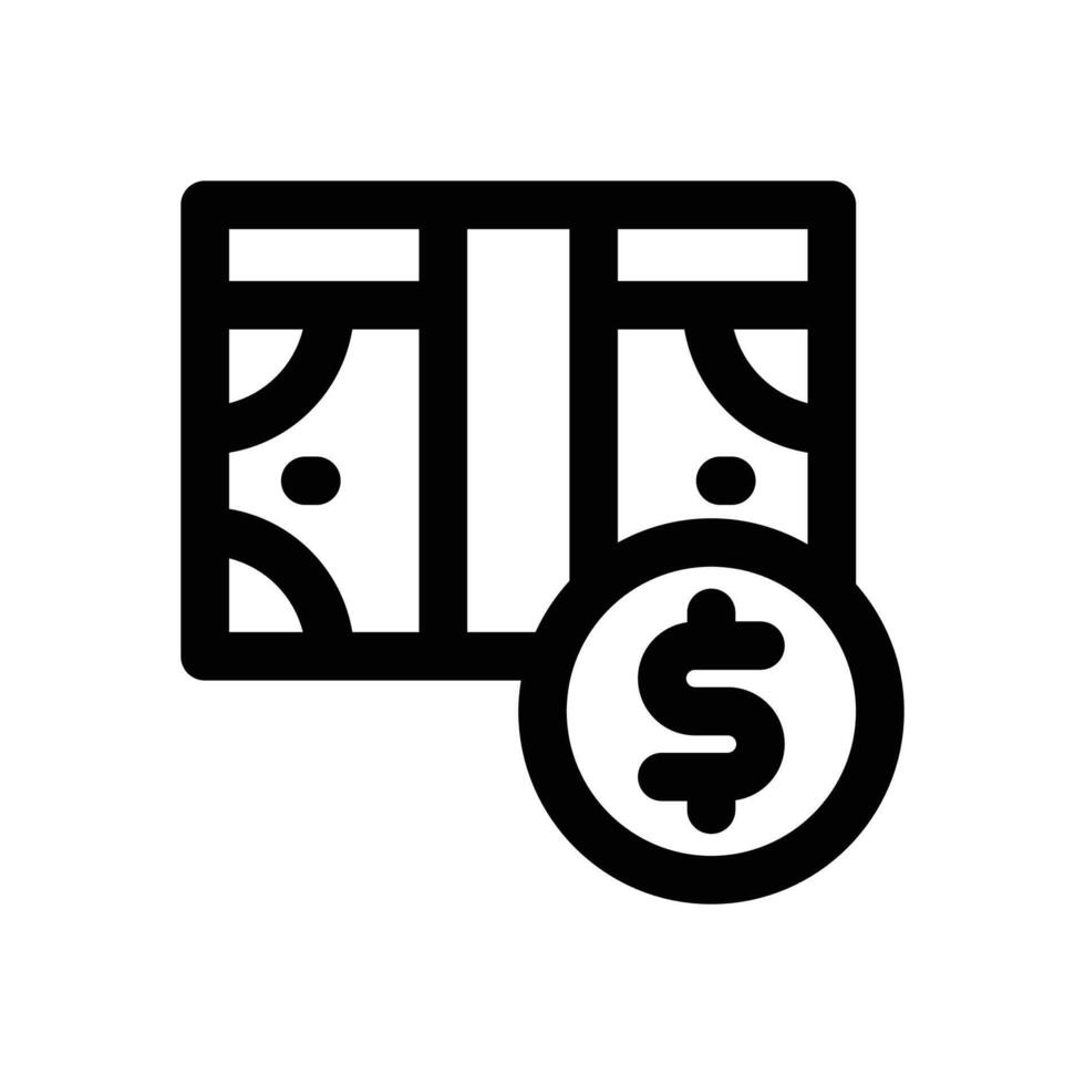 cash line icon. Clean and minimalist icon for websites and mobile apps. vector