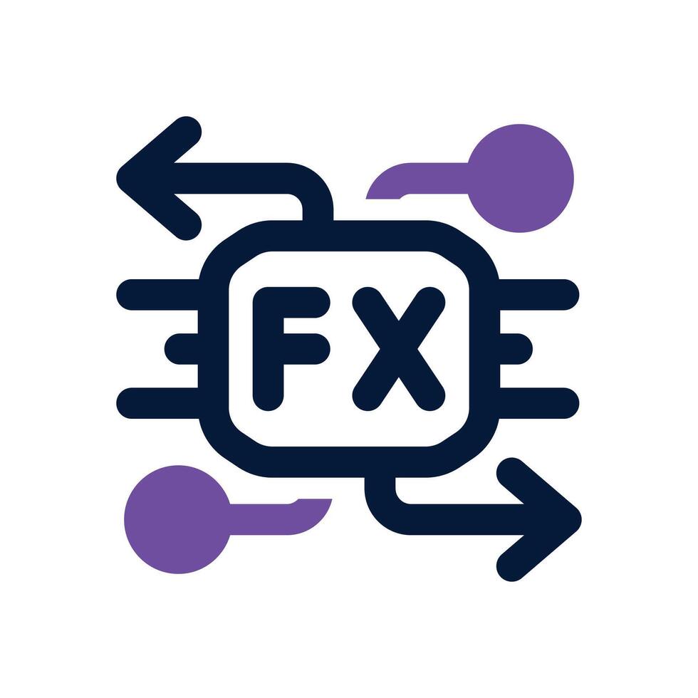 forex dual tone icon. Sleek and modern icon for websites and mobile apps. vector