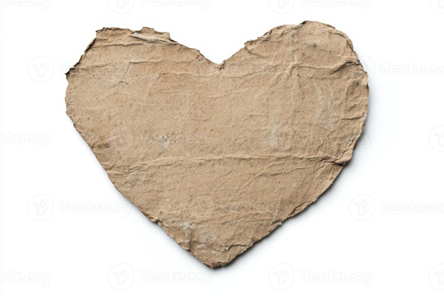 Heart shaped paper valentine features a rustic texture, perfect for expressing heartfelt emotions on special occasions, particularly for vintage enthusiasts photo