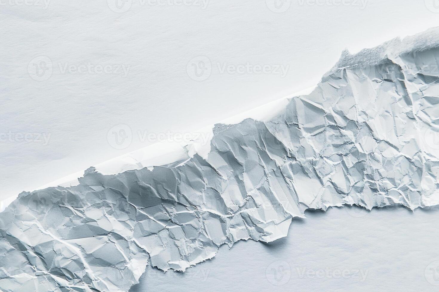 Crisp white watercolor paper displays textured crumpled edges, evoking a sense of creativity and inviting artistic exploration photo
