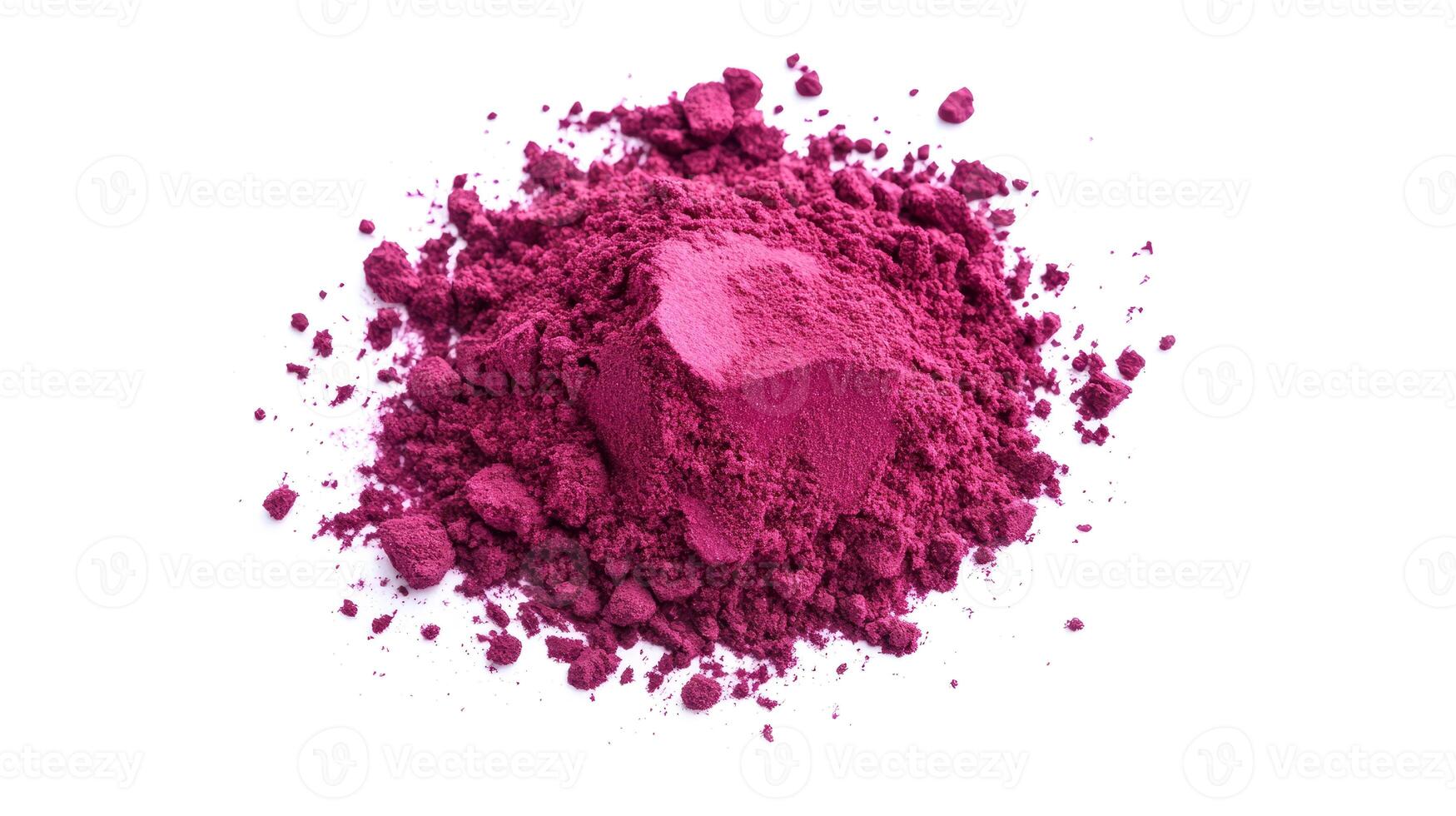 Brightly colored beetroot extract powder is displayed against a pristine white background, highlighting its rich hue and potential benefits for wellness photo