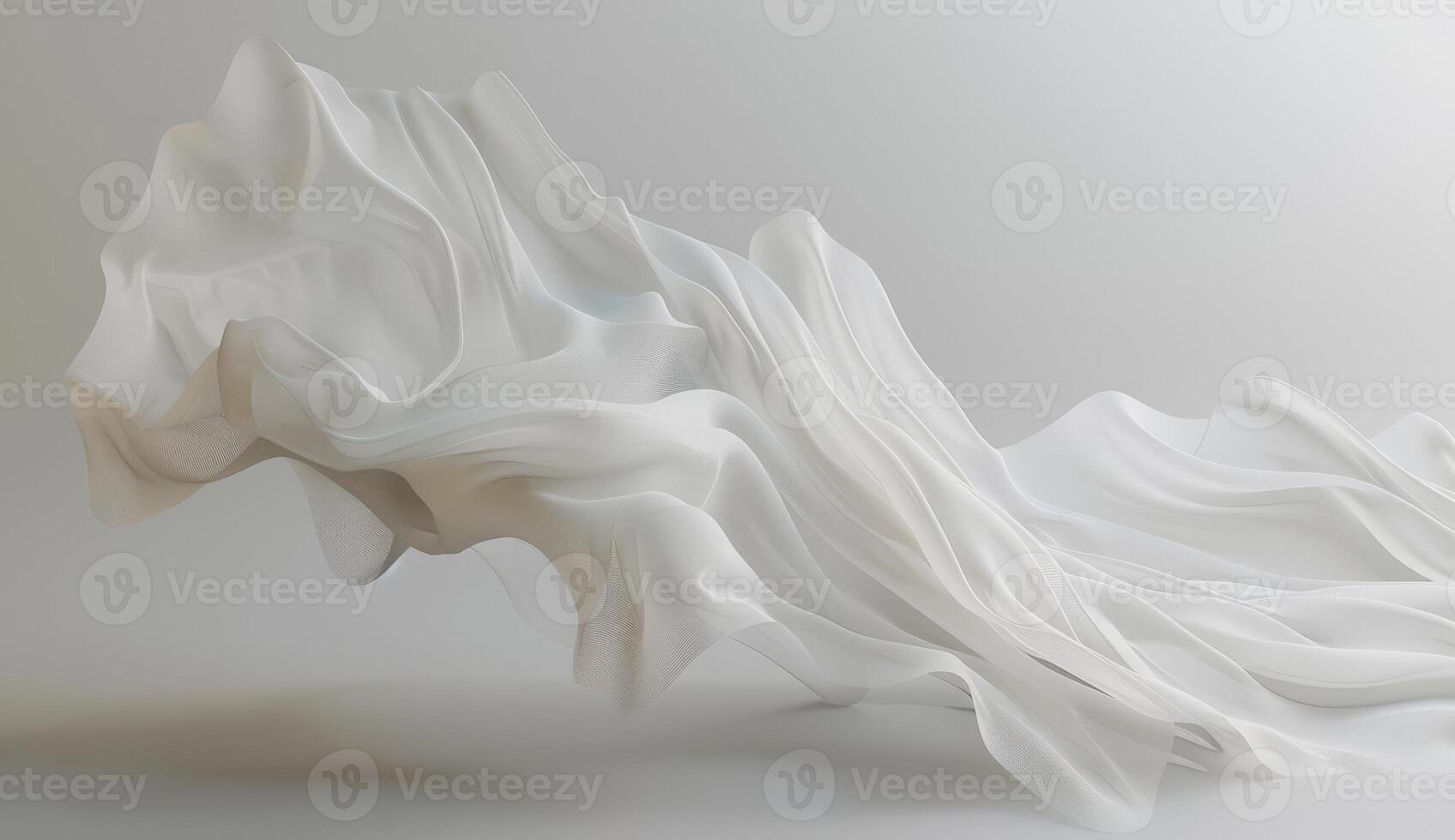 Fluid wave shapes on a soft white backdrop evoke tranquility and elegance, ideal for design projects focused on minimalism or modern aesthetics photo