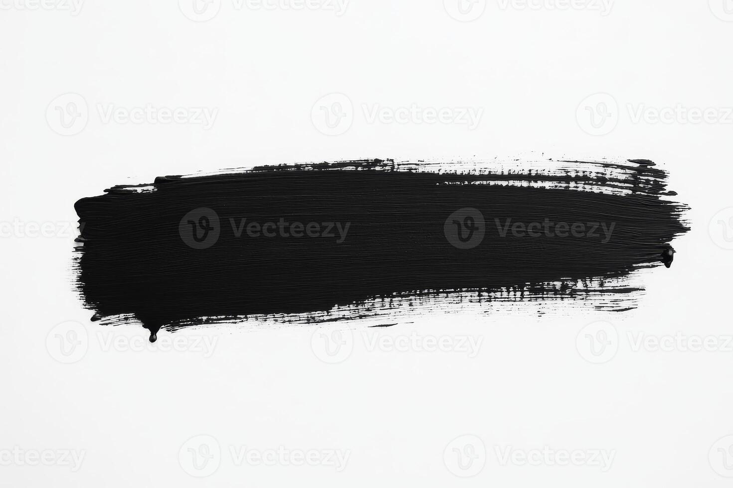 A textured black paint stroke spans horizontally across a bright white canvas, emphasizing the contrast and depth of color in a creative design photo