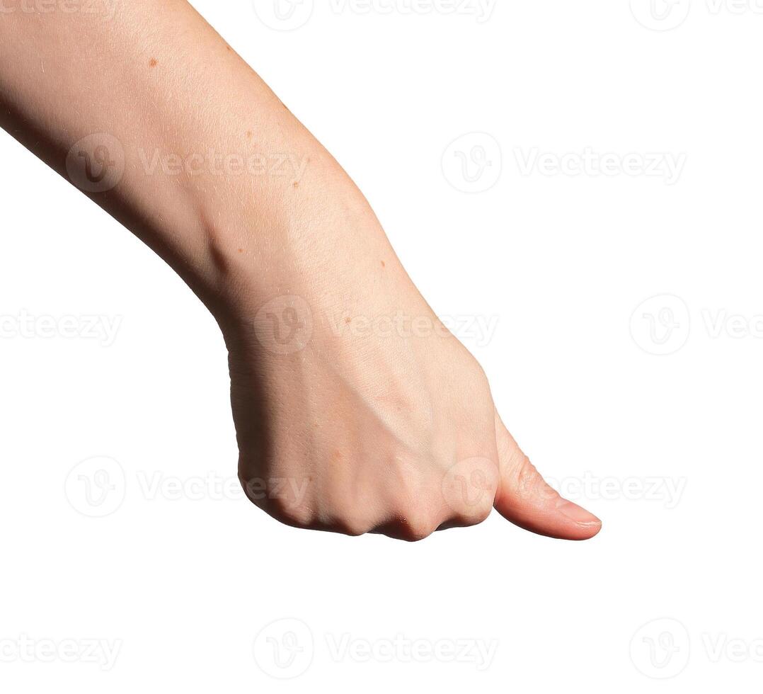 Fingerprint as biometric symbol. Making thumb imprint for identification, access, security, photo